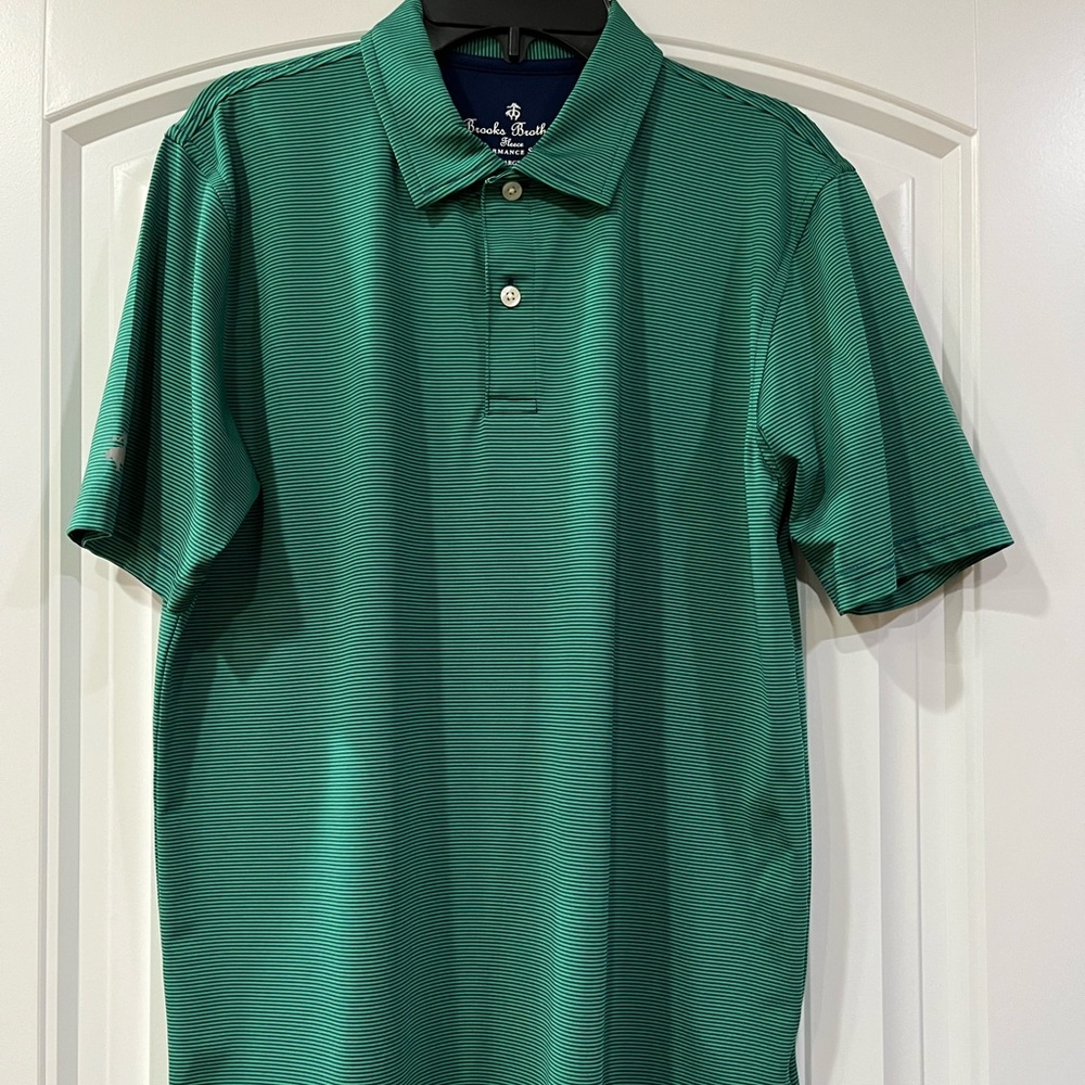 Brooks Brothers Boys Performance Series Stripe Polo Shirt - Youth Large